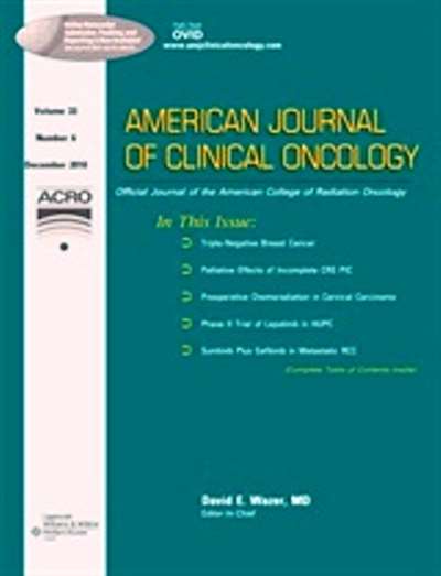 American Journal Of Clinical Oncology Cancer Clinical Trials Magazine