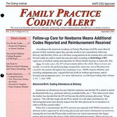 Family Practice Coding Alert Magazine Subscription Canada
