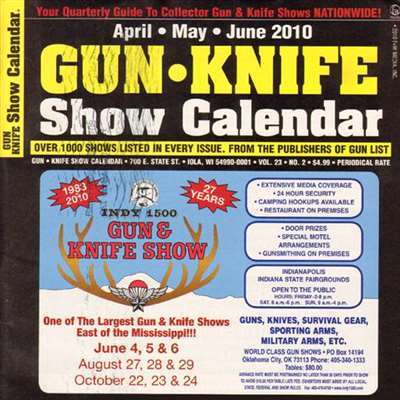 Gun & Knife Show Calendar Magazine Subscription Australia